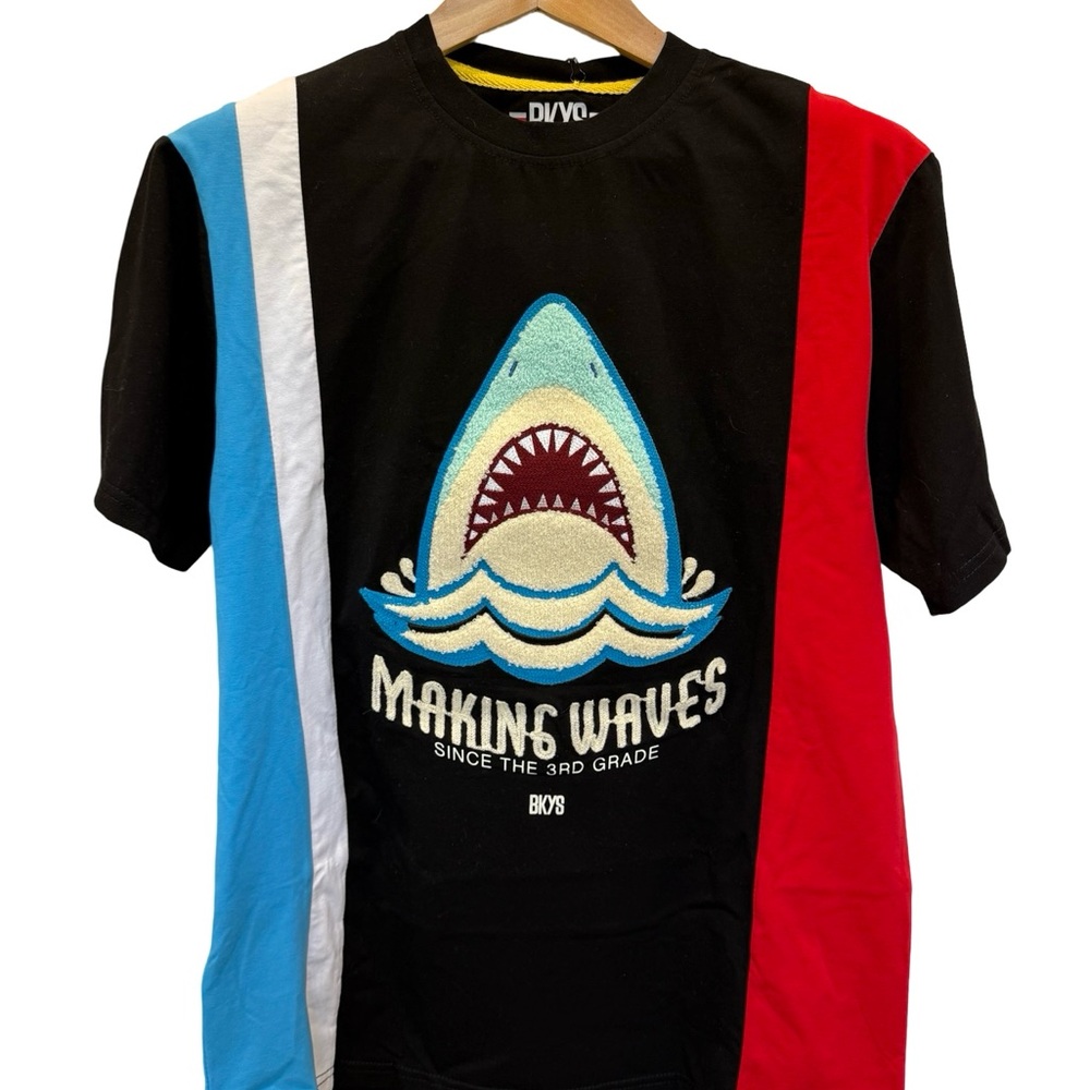 Black and Red Shark Graphic Tee